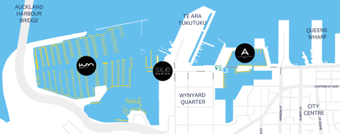 Map of Auckland Marinas' location